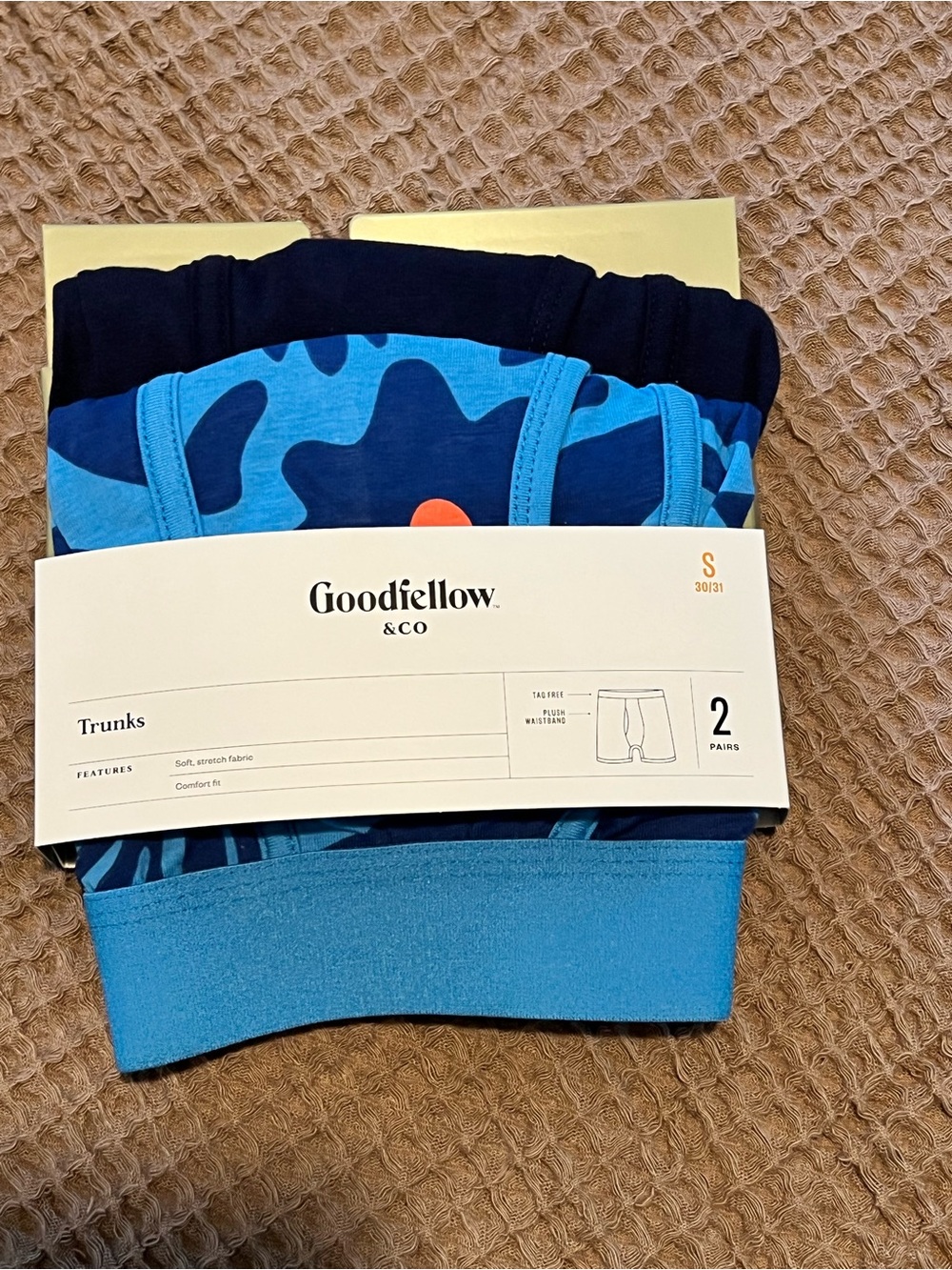 Goodfellow & Co Blue & Black men’s small Trunks - 2 Pack